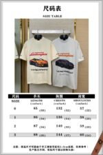 Balenciaga Lamborghini Co-Printed Short Sleeve T-Shirt Beige - 图片 10