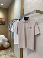 Dior Co-Branded Cat Embroidered Short Sleeve Polo Shirt Beige - 图片 3