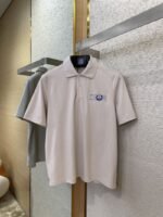 Dior Co-Branded Cat Embroidered Short Sleeve Polo Shirt Beige - 图片 5