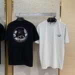 Dior Co-Branded Cat Embroidered Short Sleeve T-Shirt Black - 图片 2