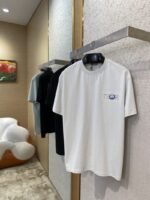 Dior Co-Branded Cat Embroidered Short Sleeve T-Shirt White - 图片 3