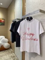 Balenciaga Love Hearts Graffiti Short Sleeve T-Shirt Black - 图片 3