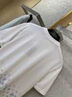 LV Rhinestone Gradient Knit Short Sleeve T-Shirt White - 图片 8
