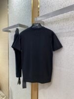 Fendi Logo Embroidered Crew Neck Short Sleeve T-Shirt Black - 图片 7