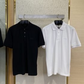 Dior Logo Embroidered Polo Shirt Black