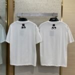 LV Love Flocked Print Short Sleeve T-Shirt Blue - 图片 2