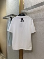 LV Love Flocked Print Short Sleeve T-Shirt Blue - 图片 7