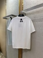 LV Love Flocked Print Short Sleeve T-Shirt Red - 图片 7