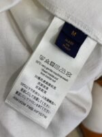 LV Love Flocked Print Short Sleeve T-Shirt Blue - 图片 9