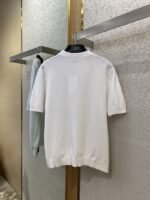Fendi Double F Metallic Logo Wool Knit Short Sleeve White - 图片 7
