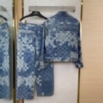 LV Mosaic Denim Jacket Coat - 图片 2
