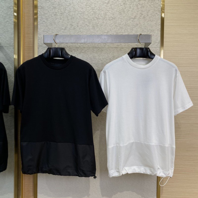 wsxc1742602011366_0-1.jpg Prada Patchwork Short Sleeve T-Shirt White - 图片 1