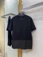 Prada Patchwork Short Sleeve T-Shirt Black - 图片 7