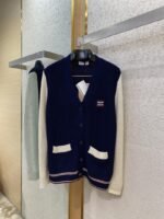 Miu Miu Appliqu?? Embroidery Colour Block Knit Cardigan - 图片 5