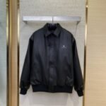 Balenciaga 3M Embroidered Leather Jacket Coat