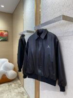 Balenciaga 3M Embroidered Leather Jacket Coat - 图片 3