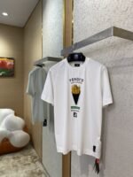 Fendi Fries Embroidered Short Sleeve T-Shirt - 图片 3