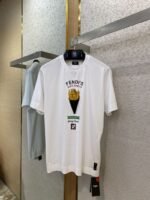 Fendi Fries Embroidered Short Sleeve T-Shirt - 图片 5