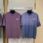 Balenciaga Coke Wave Print Short Sleeve T-Shirt Purple