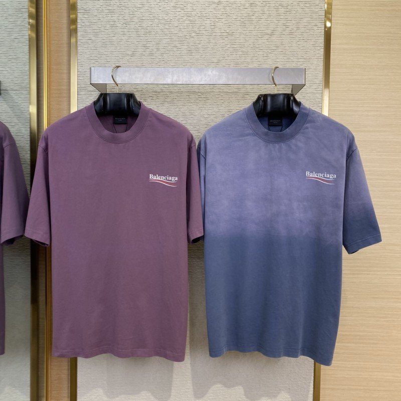 wsxc1742612892359_0-1.jpg Balenciaga Coke Wave Print Short Sleeve T-Shirt Purple - 图片 1