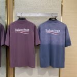Balenciaga Coke Wave Print Short Sleeve T-Shirt Purple - 图片 2