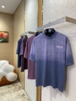 Balenciaga Coke Wave Print Short Sleeve T-Shirt Purple - 图片 3