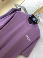 Balenciaga Coke Wave Print Short Sleeve T-Shirt Purple - 图片 6