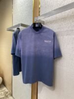 Balenciaga Coke Wave Print Short Sleeve T-Shirt Blue - 图片 5