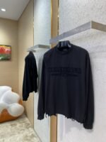 Balenciaga Letters Embroidered Crew Neck Sweatshirt - 图片 3