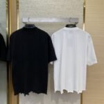 Balenciaga Appliqu?? Embroidery Aged Short Sleeve T-Shirt Black - 图片 2