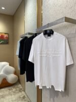 Balenciaga Appliqu?? Embroidery Aged Short Sleeve T-Shirt Black - 图片 3