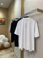 Balenciaga Appliqu?? Embroidery Aged Short Sleeve T-Shirt Black - 图片 4