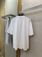 Balenciaga Applique Embroidery Aged Short Sleeve T-Shirt White - 图片 7