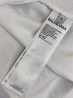 Balenciaga Applique Embroidery Aged Short Sleeve T-Shirt White - 图片 9