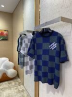 LV Checkered Knit Short Sleeve T-Shirt White - 图片 3