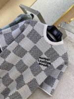 LV Checkered Knit Short Sleeve T-Shirt White - 图片 6