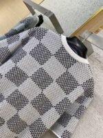 LV Checkered Knit Short Sleeve T-Shirt White - 图片 8