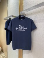 Dior Co-Branded Embroidered Short-Sleeved T-Shirt Navy - 图片 5