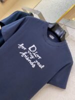Dior Co-Branded Embroidered Short-Sleeved T-Shirt Navy - 图片 6
