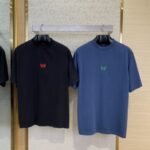 Balenciaga Wheat Ears Letters Embroidered Short Sleeve T-Shirt Black