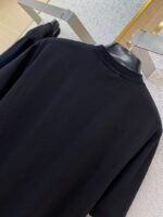 Balenciaga Wheat Ears Letters Embroidered Short Sleeve T-Shirt Black - 图片 8
