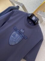 Fendi Emblem Embroidery Short Sleeve T-Shirt Navy - 图片 6