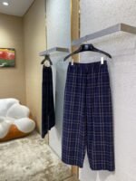 Balenciaga Logo Embroidered Check Casual Trousers - 图片 3