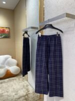 Balenciaga Logo Embroidered Check Casual Trousers - 图片 4