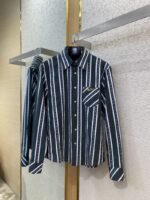 LV Striped webbed silk lapel shirt - 图片 6