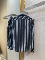 LV Striped webbed silk lapel shirt - 图片 8