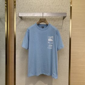 Dior 3D Label Print Short Sleeve T-Shirt