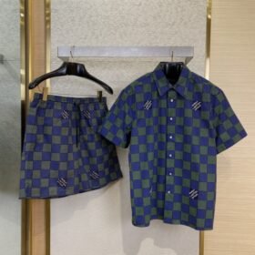 LV Checkered Short Sleeve Shirt