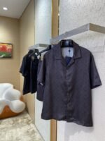 LV 3D Old Flower Short Sleeve Shirt - 图片 3