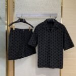 LV full print flocked shorts